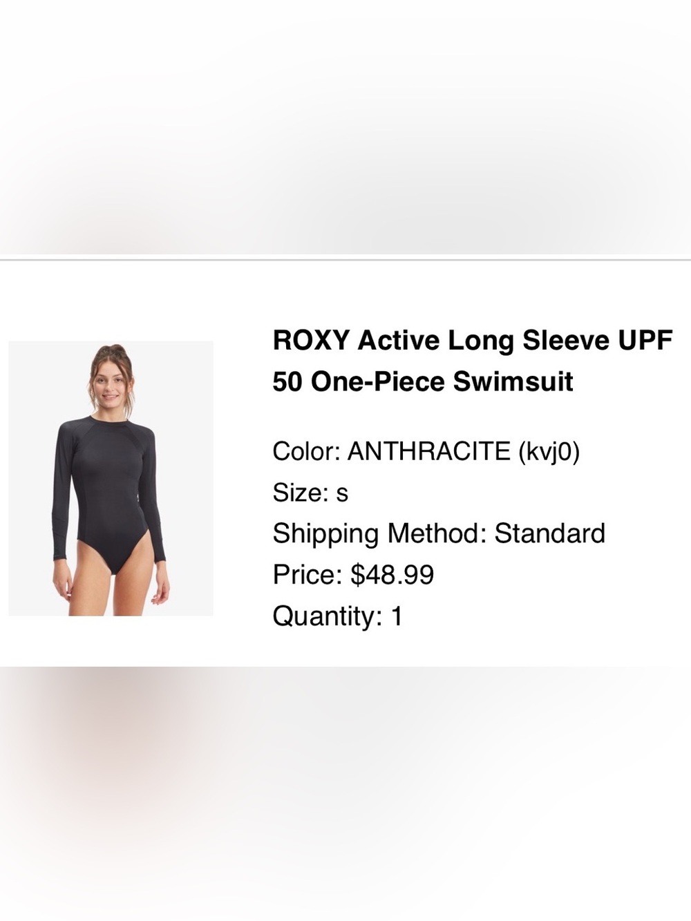 Roxy Active Long Sleeve UPF-50 One-Piece Swimsuit